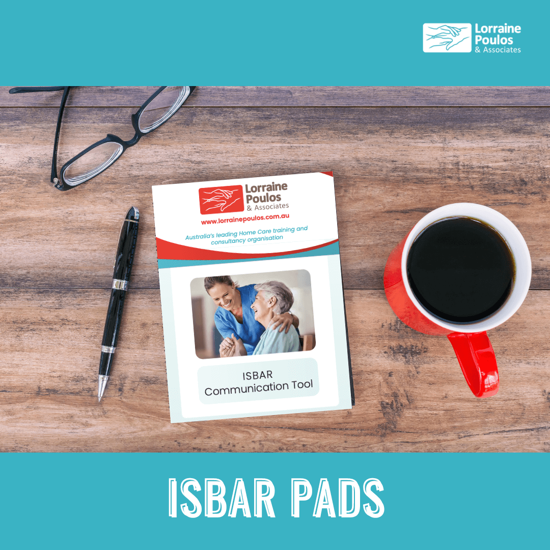 Lorraine Poulos ISBAR Pads Package Next To Coffee And Pen